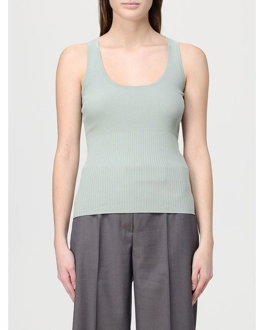 Max Mara Blue Basic Cotton Top for men