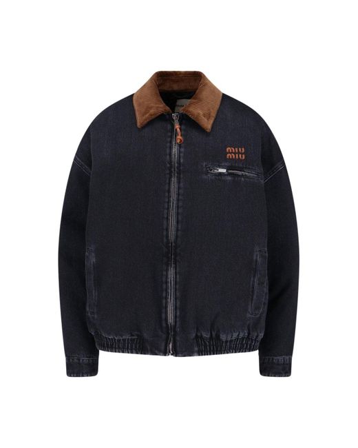 Miu Miu Blue Denim Zip Jacket