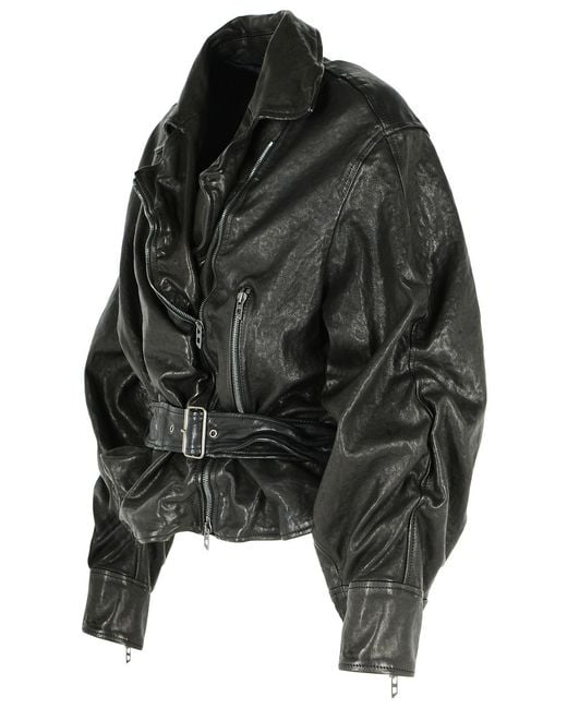 DIESEL Black Leather Jacket