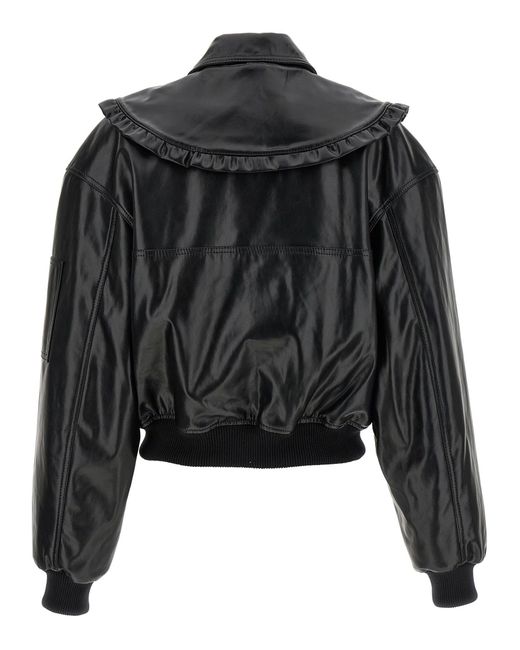 Ganni Black '7093 Future' Bomber Jacket