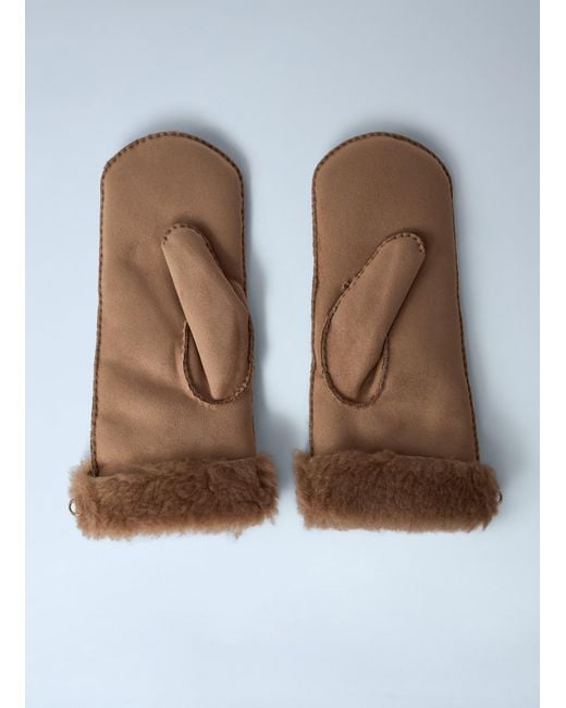 Max Mara White Sand Gloves