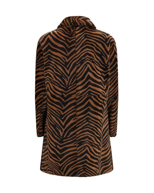P.A.R.O.S.H. Brown Leopard Print Coat