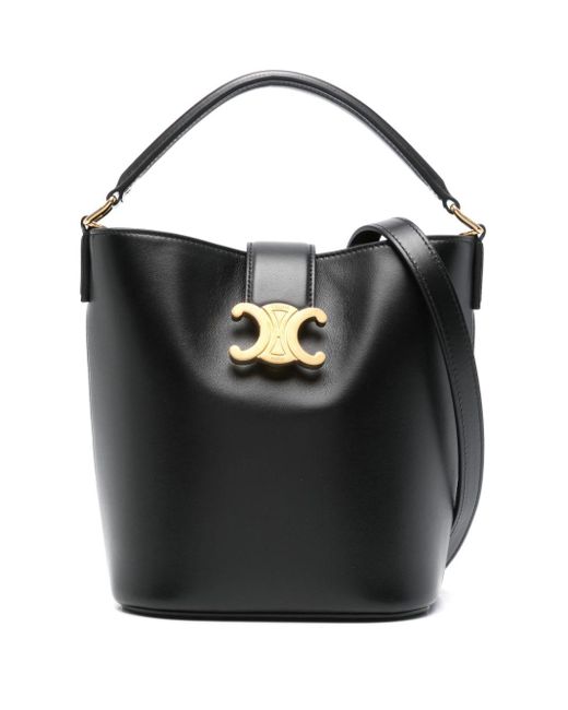ショルダーバッグ・ポシェット CELINE Louise Small leather bucket bag black SMALL BUCKET LOUISE IN SMOOTH CALFSKIN - BLACK | CELINE