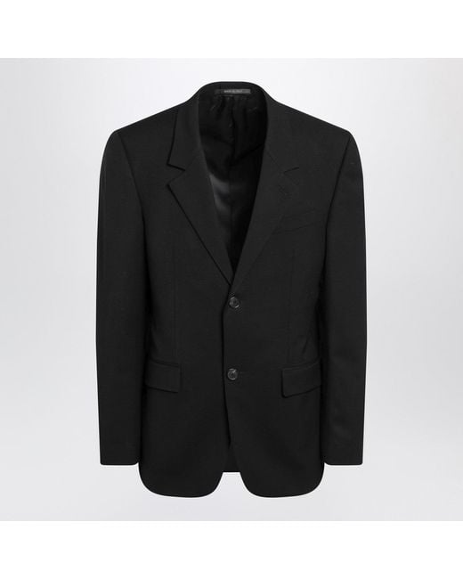 Balenciaga Black Single-Breasted Wool Jacket