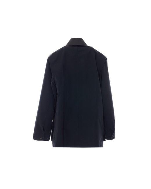 Auralee Blue Wool Max Blouson