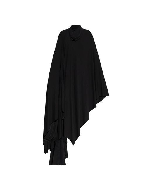 Balenciaga Black Oversize Dress With A Stand-Up Collar