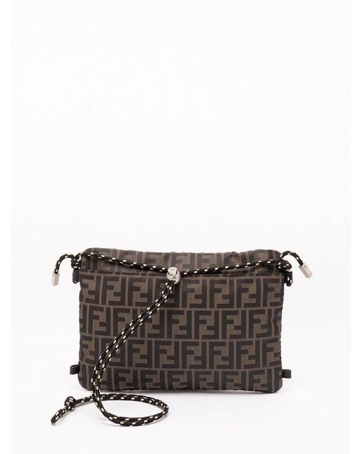 Fendi Gray Medium Pouch for men