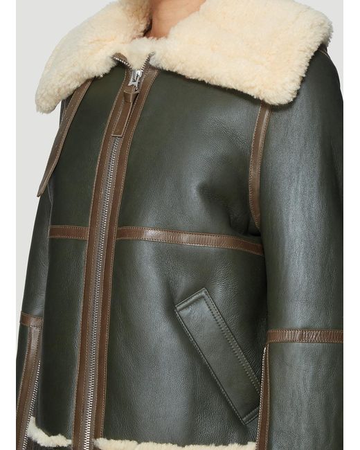 Acne Gray Long Raf Shearling Jacket