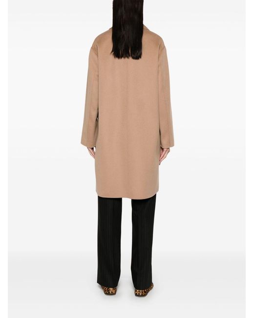 Max Mara Natural Wool Single-Breasted Coat