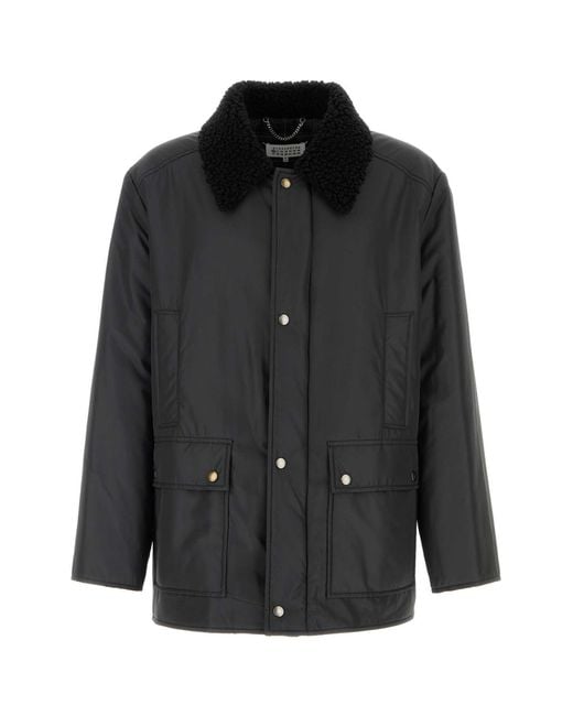 Maison Margiela Black Graphite Polyester Padded Jacket for men