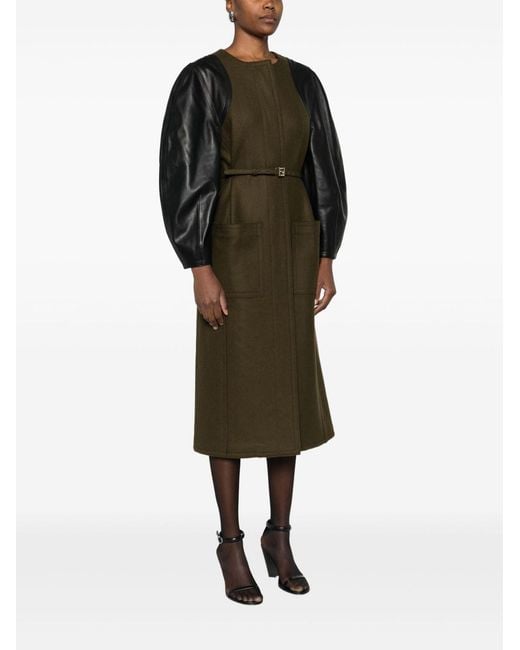 Fendi Green Wool Coat