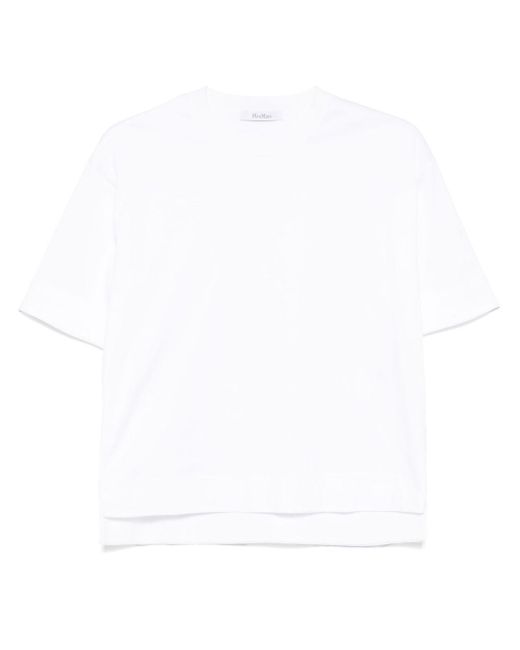 Max Mara White Logo Cotton T-Shirt