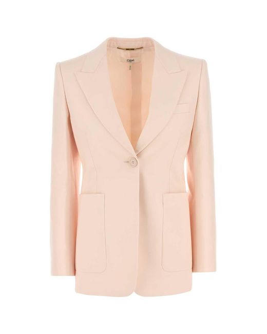 Chloé Pink Single-Breasted Blazer