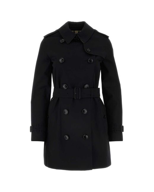 Burberry Black Cotton Trench