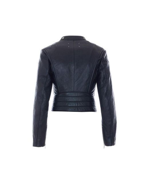 Maison Margiela Blue Leather Jacket