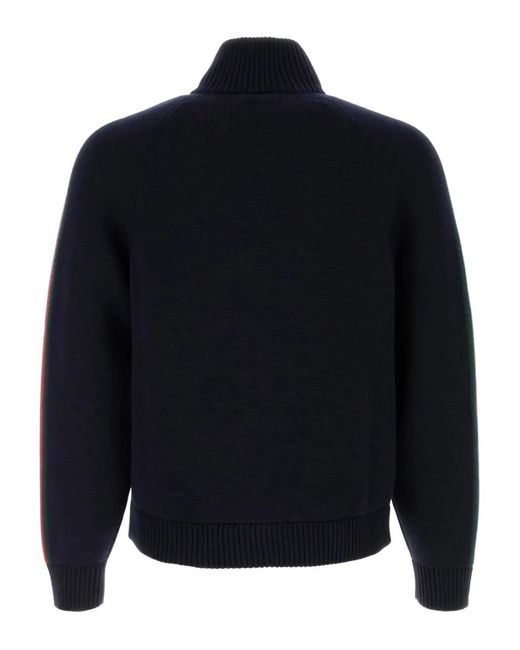 Gucci Blue Long Sleeve Zip Jacket for men
