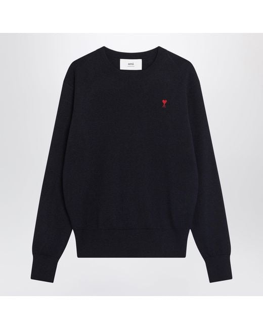 AMI Blue Ami De Coeur Sweater for men