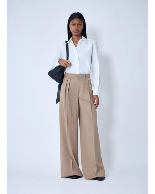 Max Mara Brown Wool Tailored Pants