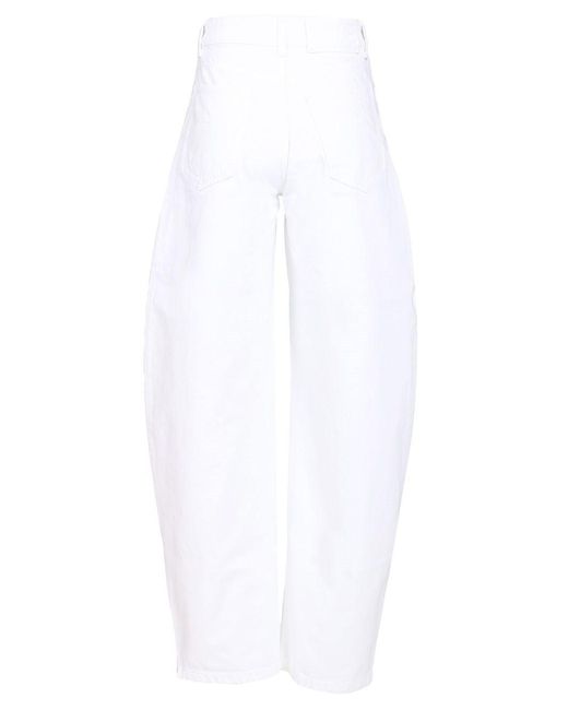 Alaïa White Alaïa Rounded Trousers