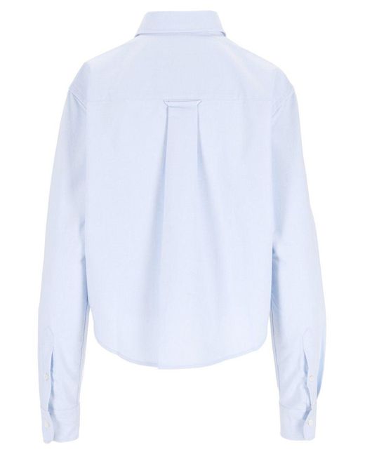 AMI Blue Ami Crooped Shirt