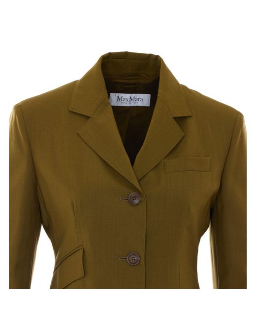 Max Mara Green Mxmpatio Structured Jacket