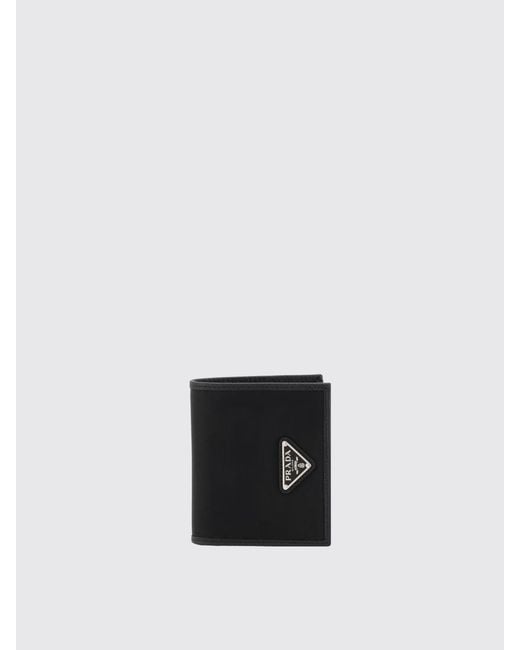 Prada White Triangle Wallet for men
