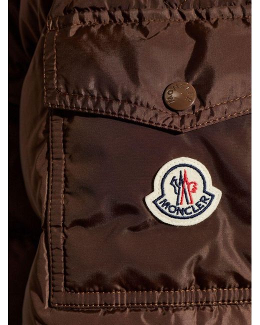 Moncler Brown Puffer Jacket 'Maya' for men