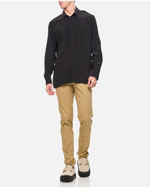Givenchy Black Boxy Shirt Pleated for men