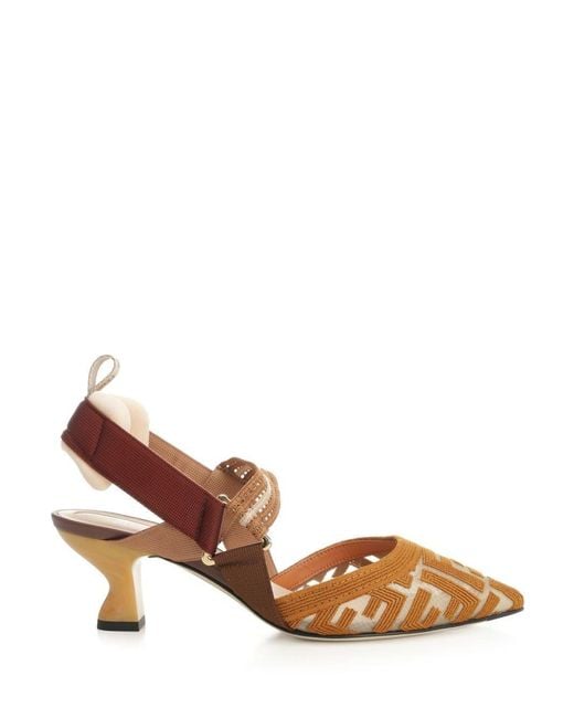 Fendi Brown "Colibr㬠Slingback