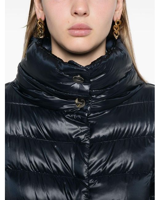 Herno Blue Funnel-neck Down Coat