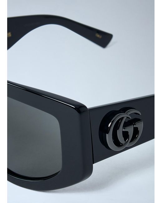Gucci Black Rectangle Sunglasses for men