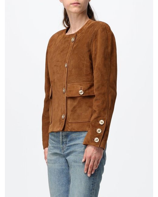 Saint Laurent Brown Jacket Amber