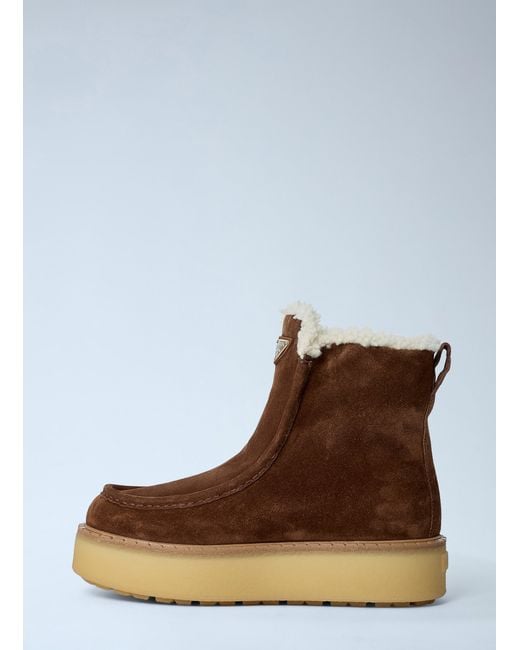 Prada Brown Suede Boots