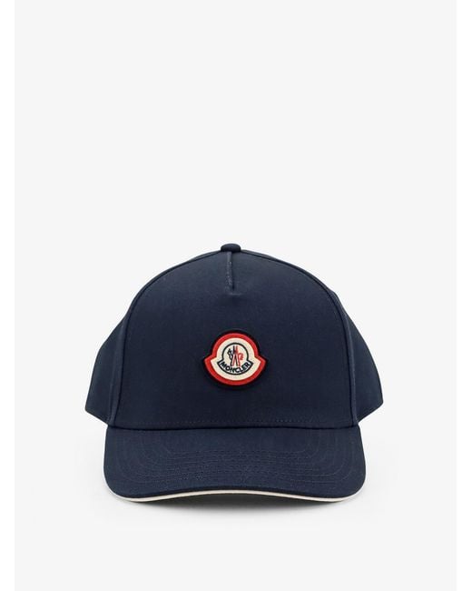 Moncler Blue Cotton Hat for men