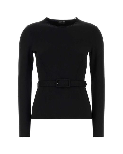 Tom Ford Black Tech Fabric Top