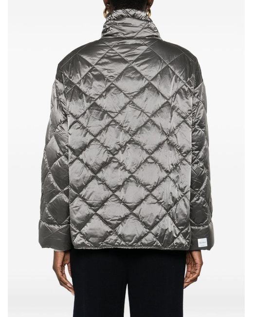 Max Mara Gray Padded Blouson Jacket