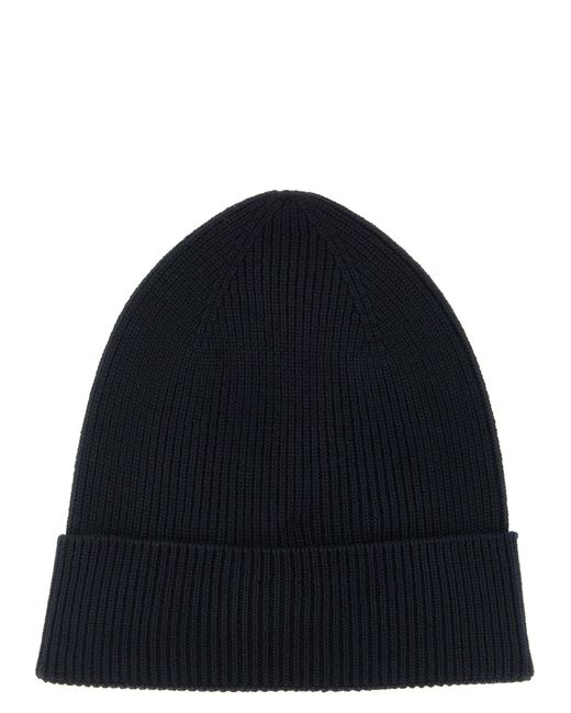 Moncler Blue Wool Beanie for men