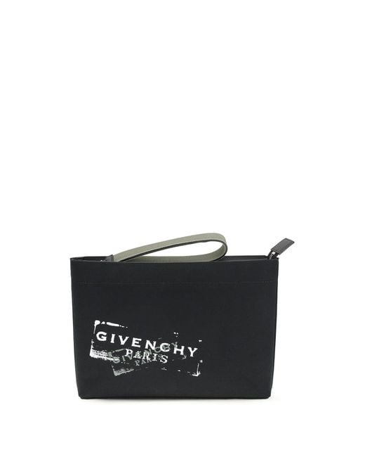 Givenchy Black Fabric Pouch for men