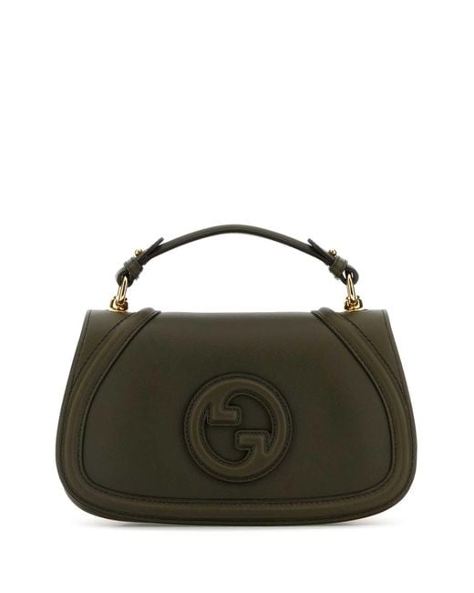 Gucci Black Bottle Leather Blondie Handbag