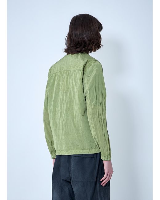 Stone Island Green Zip-Front Technical Jacket for men