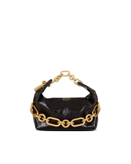 Balmain Black Mini Sync Tote Bag