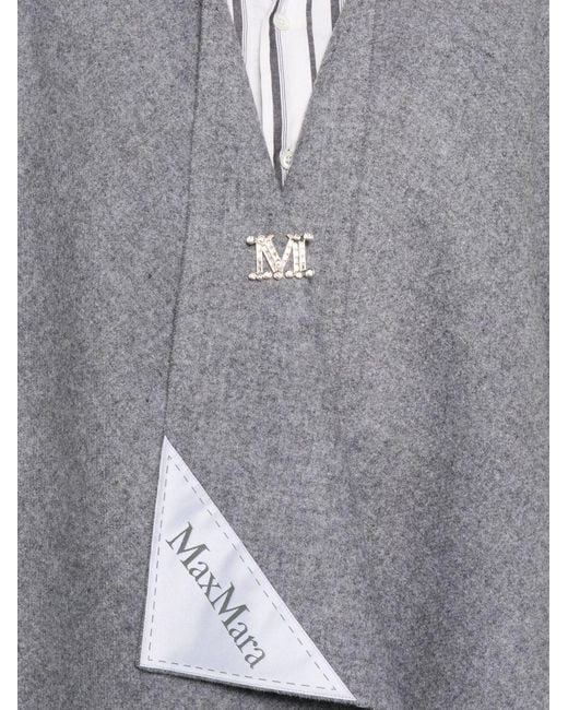 Max Mara Gray Wool Cape