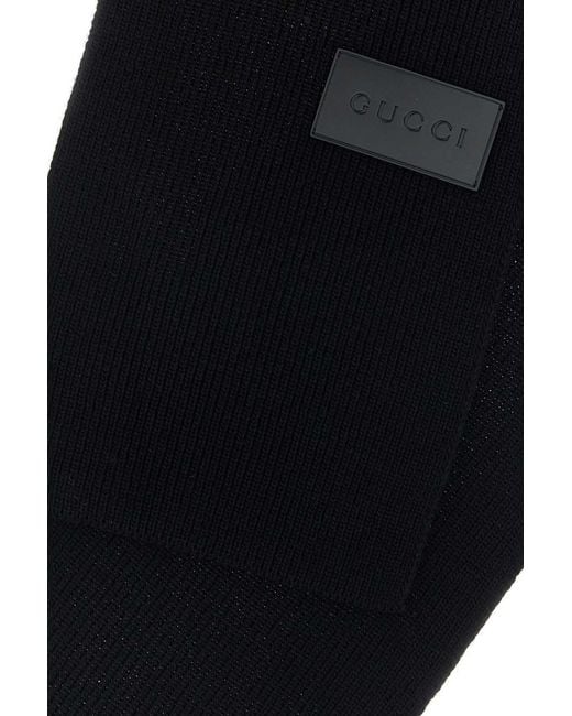 Gucci Black Wool Scarf for men