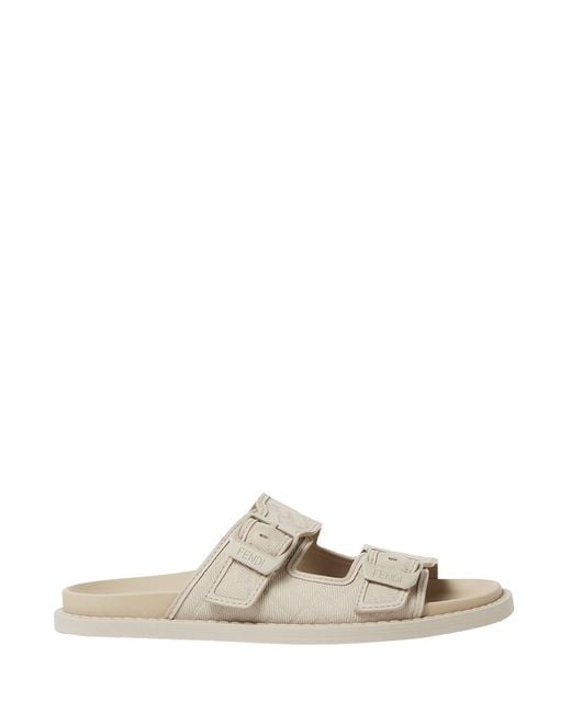 Fendi White Feel Sandal Ff for men