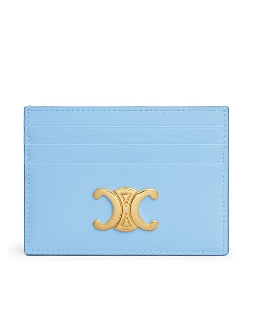 Céline Blue Triomphe Card Holder