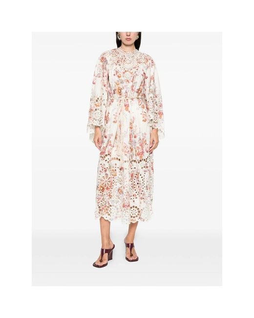 Zimmermann Pink Neutrals Dresses