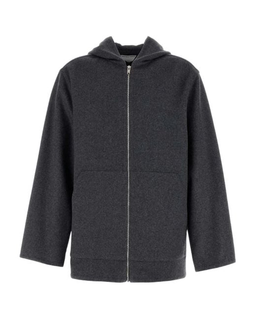 Bottega Veneta Blue Jacket With Hood for men