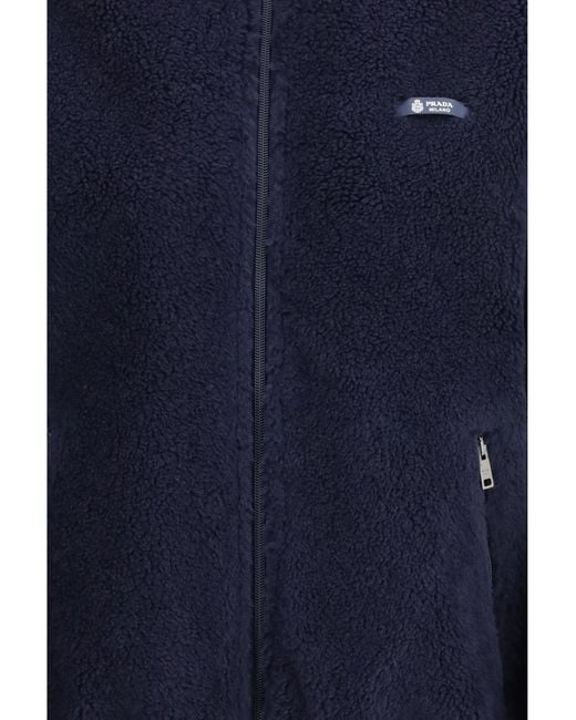 Prada Blue Fleece Jacket