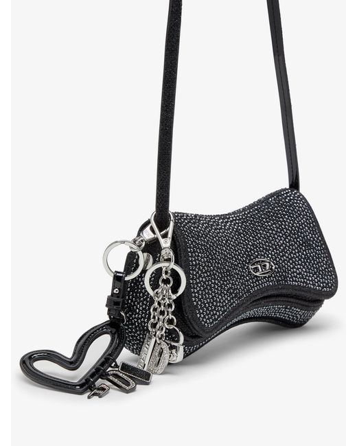 DIESEL Play Crossbody Xs Shoulder Bag With All-Over Rhinestones in ...