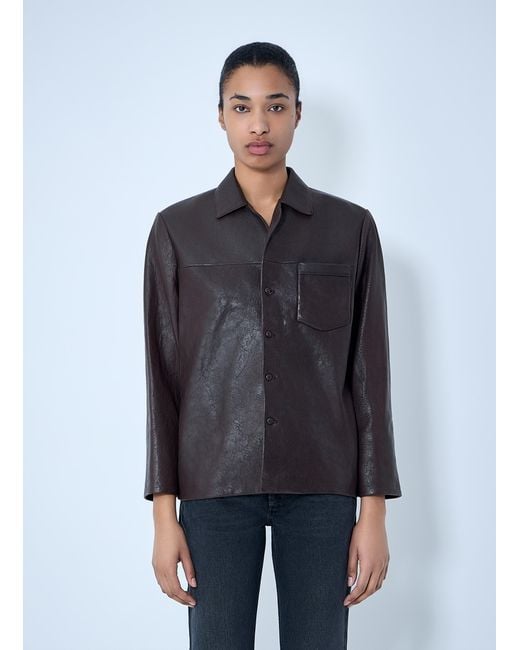 Saint Laurent Gray Leather Jacket